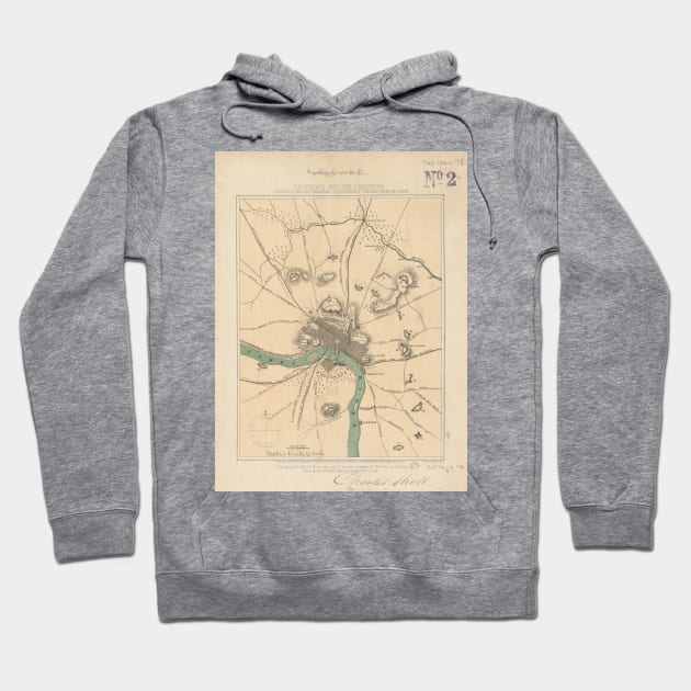 Vintage Map of Richmond Virginia (1867) Hoodie by Bravuramedia